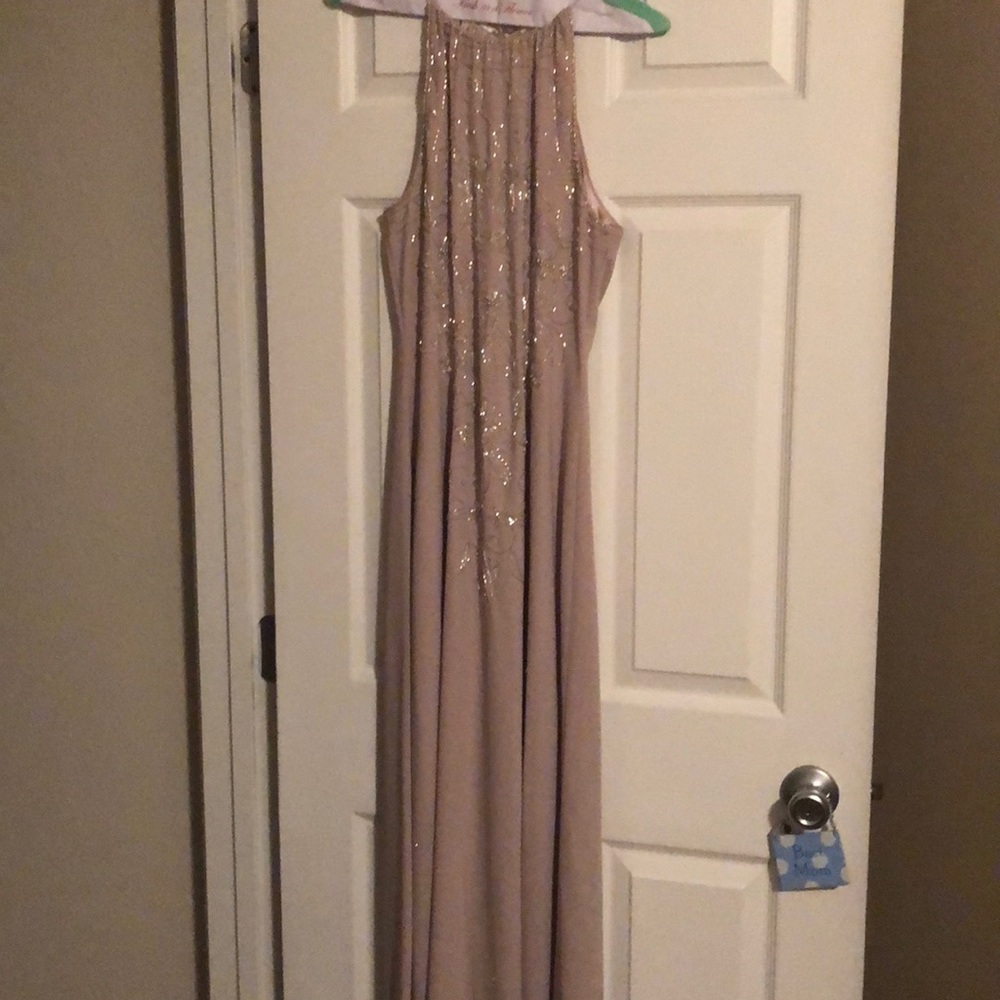 Halter style beaded gown